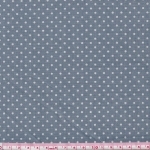Popeline Basics petits pois fond gris moyen 20x140 cm