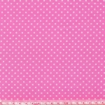 Popeline Basics petits pois fond rose 20x140 cm