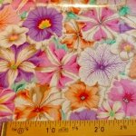 Toile enduite Rowan Petunias 20x140 cm