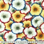 Tissu Rowan Picotte Poppies coloris Natur 20x110 cm
