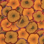 Tissu Rowan Picotte Poppies coloris Grey 20x110 cm