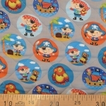 Tissu Pirate bulle molletonné 25x140 cm