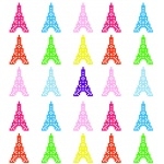 Coupon Pixel Eiffel Multico 49/50 x 70 cm