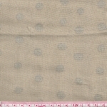 Tissu Nani Iro Pocho taupe pois argent 20x110 cm