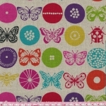 Tissu Echino Pois Papillons 20x110 cm