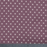 Popeline mini étoiles blanches fond figue 20x140 cm