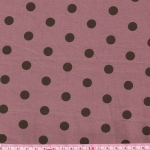 Popeline pois chocolat sur fond rose poudré 20x140 cm