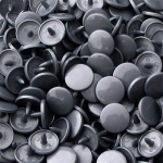 50 pressions KAM résine rondes taille 20 coloris gris argent