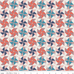DERNIER COUPON Tissu Stars and Stripes Moulins à vent 1m10 x 110 cm