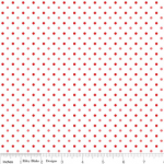 Tissu The Simple Life petits pois roses et rouges 20x110 cm