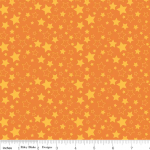 Tissu Pieces of Hope Etoiles fond orange 20x110 cm