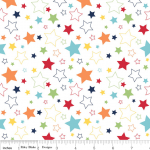 Tissu Cotton Stars Rainbow 20x110 cm