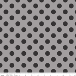 DERNIER COUPON Tissu Medium Dots pois coloris black 1m50 x110 cm
