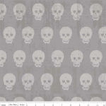 Tissu Geekly Chic skulls pirate fond gris 20x110 cm