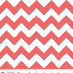 Tissu enduit chevrons rouge / corail