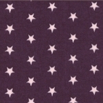 Batiste Frou-Frou Etoiles Prune délicate 20x140 cm