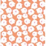 Tissu Get Together petits cochons fond saumon 25 x 110 cm