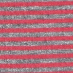 Jersey fin rayé gris/rouge 50x155 cm
