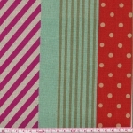 Tissu Echino ENDUIT rayures bleu rose 20x110 cm