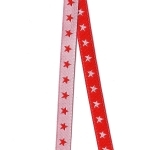 Ruban Etoiles réversible rose pâle / mandarine 1m