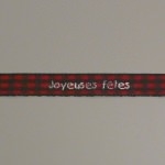 Ruban Polyester Joyeuses Fêtes 1m