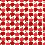 Tissu Pom Pom Pomme Rouge Rose 20x110 cm