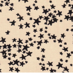 Popeline Star of the Night fond beige 25x140 cm