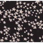 Popeline Star of the Night fond noir 25x140 cm
