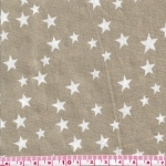 Popeline Star'z fond beige 20x140 cm