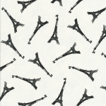 Tissu Tour Eiffel Vive la France 20x110 cm