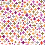 Tissu Croix coloris Néon infusé par Aime comme Marie, 20x140 cm