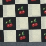 Tissu Damier cerises 20 x 110 cm