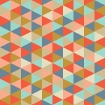 Tissu grands triangles coloris Cocktail émaillé par Aime comme Marie, 20x140 cm