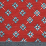 Tissu losanges fond rouge 20 x 110 cm