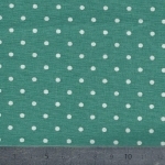 Tissu Pois fond vert d'eau 20 x 110 cm