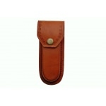 Etui en cuir marron, gaine housse transport couteau