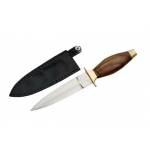 Couteau de botte, manche bois et laiton - P800