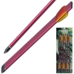 Pack 6 Flèches arbalète 37cm, trait, carreau - rouge