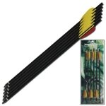 Pack 6 Flèches arbalète 37cm, trait, carreau - noir