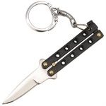 Porte-clé papillon noir, couteau balisong - 200BK