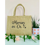 Sac cabas personnalisé Maman en or Bouille d amour