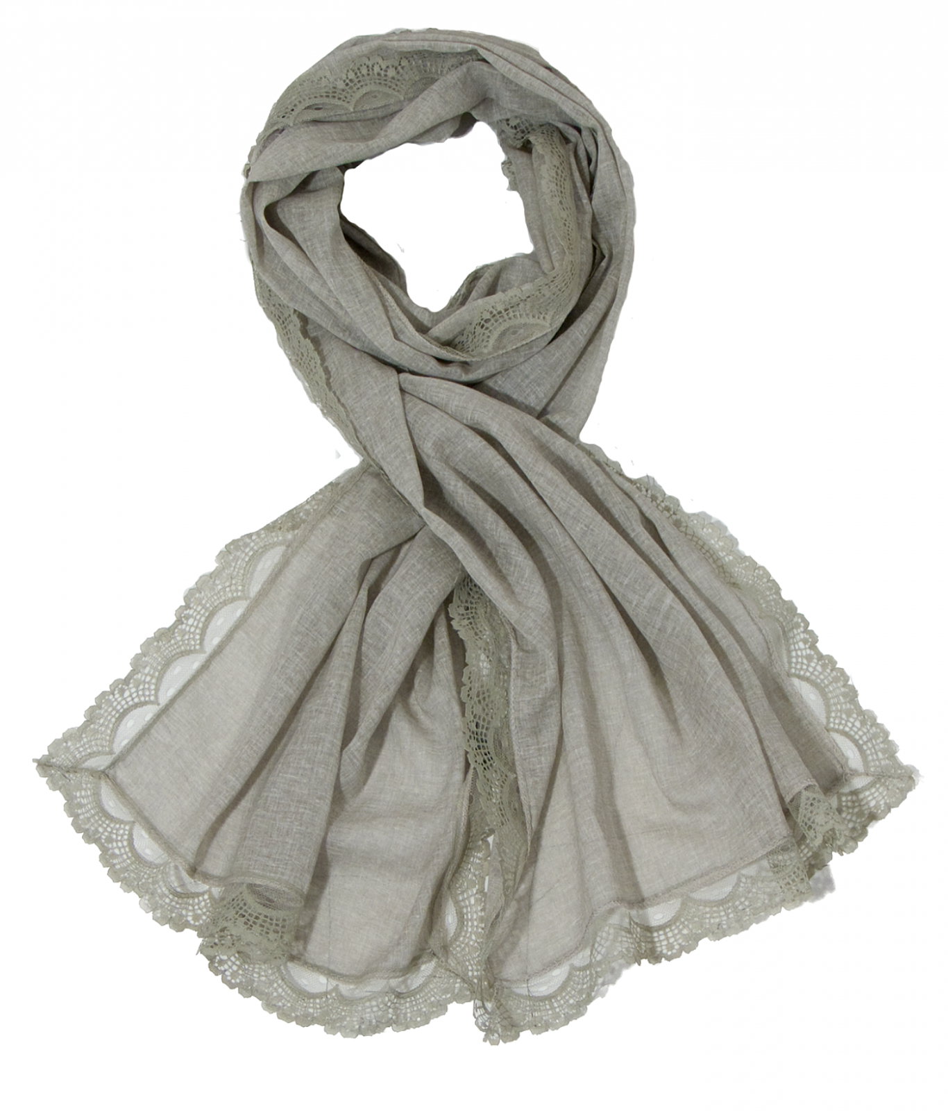 ECHARPE BORDURES DENTELLE FICELLE 1