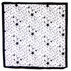 CARRE DE SOIE IMPRIME ETOILES NOIR 2