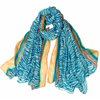 cheche bleu truquoise zebre et rayures 1