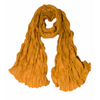 chèche jaune safran coton froiisé 2