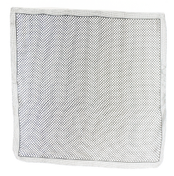 Carré de soie foulard blanc pois noir 85 x 85 cm