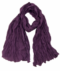 Chèche violet froissé