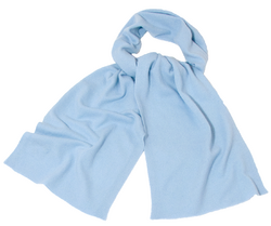 Echarpe bleu ciel maille cachemire J and W