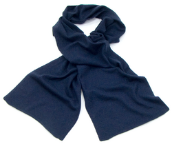 Echarpe en cachemire bleu mairne J and W