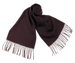 Echarpe laine et cachemire violet profond